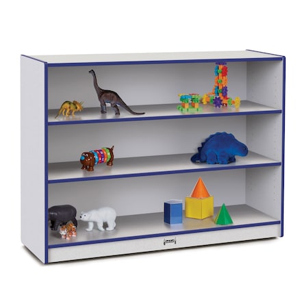 Jonti-Craft Rainbow Accents Super-Sized Adjustable Mobile Straight-Shelf, Blue 26932JCWW003
